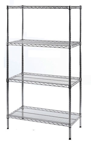  chrome wire shelving shelf assembly for clean envioroments